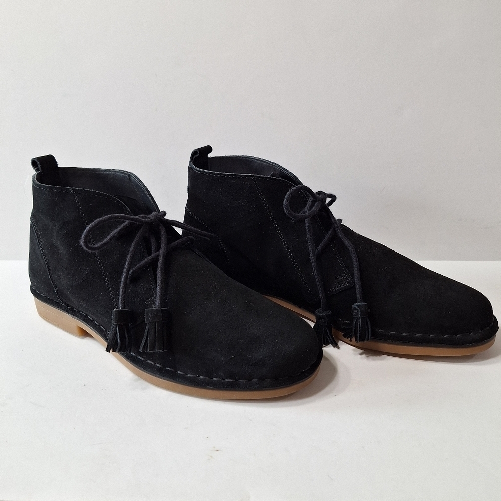 Tommy Bahama (NEW) Women's Evert Black Suede Preppy Lace Up Boots Size 9.5